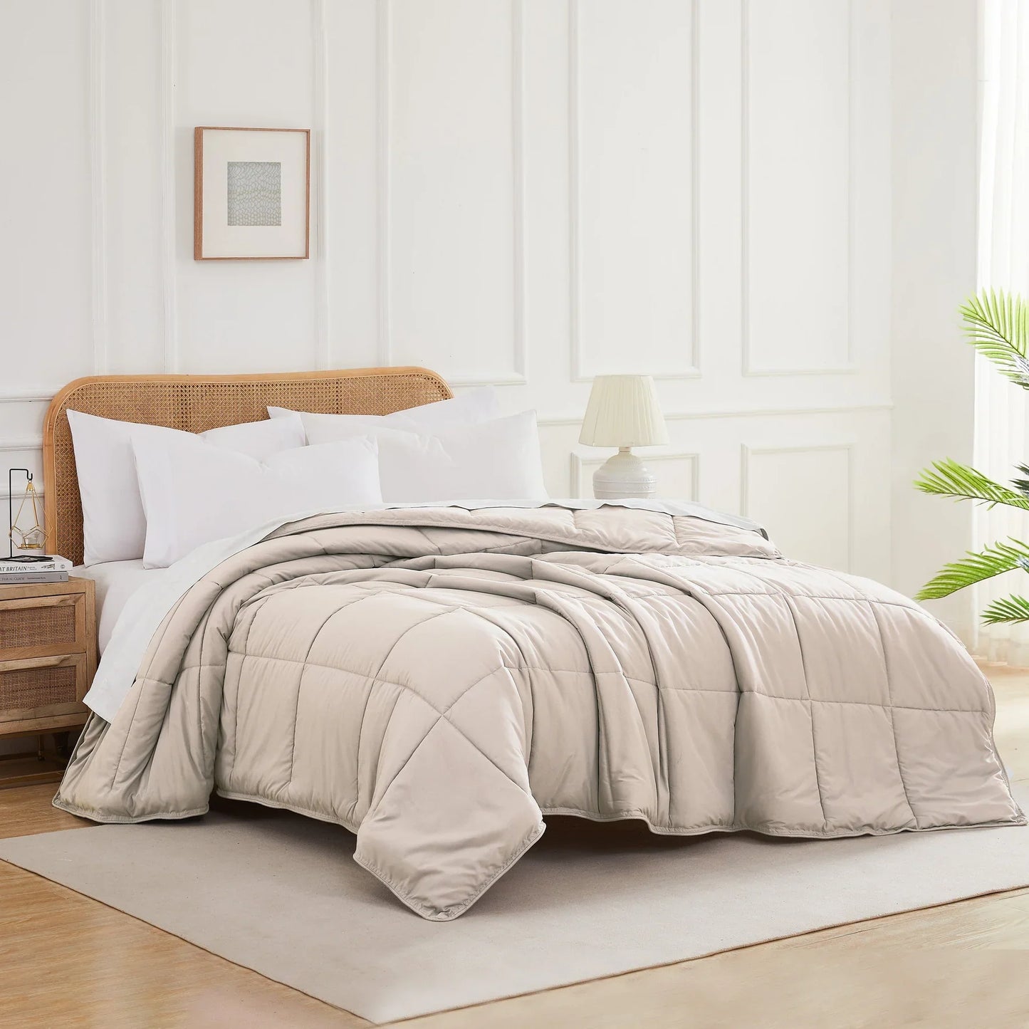 Luxe Down Alternative Comforter, Bone