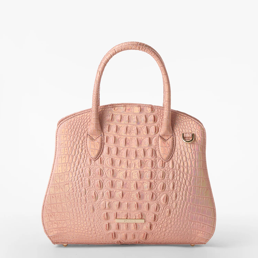 Brahmin Melbourne Collection Rosetta Satchel, Rose Gold