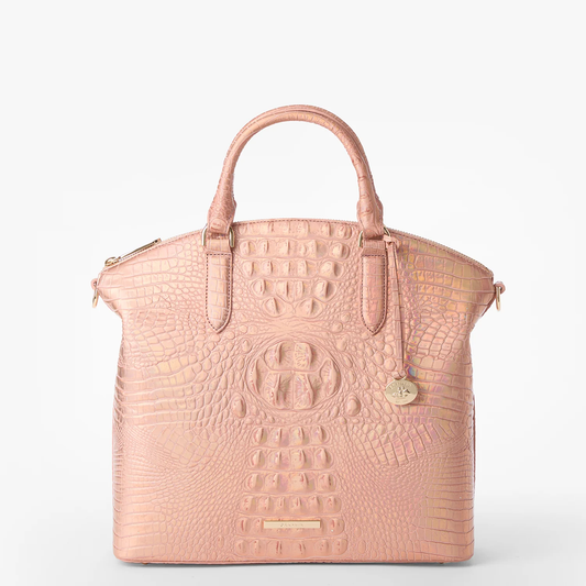 Brahmin Melbourne Collection Large Duxbury Satchel, Rose Gold