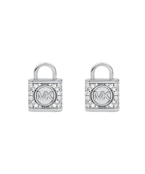 Michael Kors Padlock Earrings, Silver